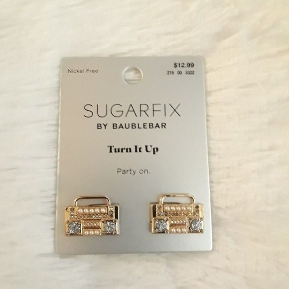 SUGAR FIX "Turn It Up, Patry on Earrings" (Gold) ~ NEW!!! - Picture 3 of 6